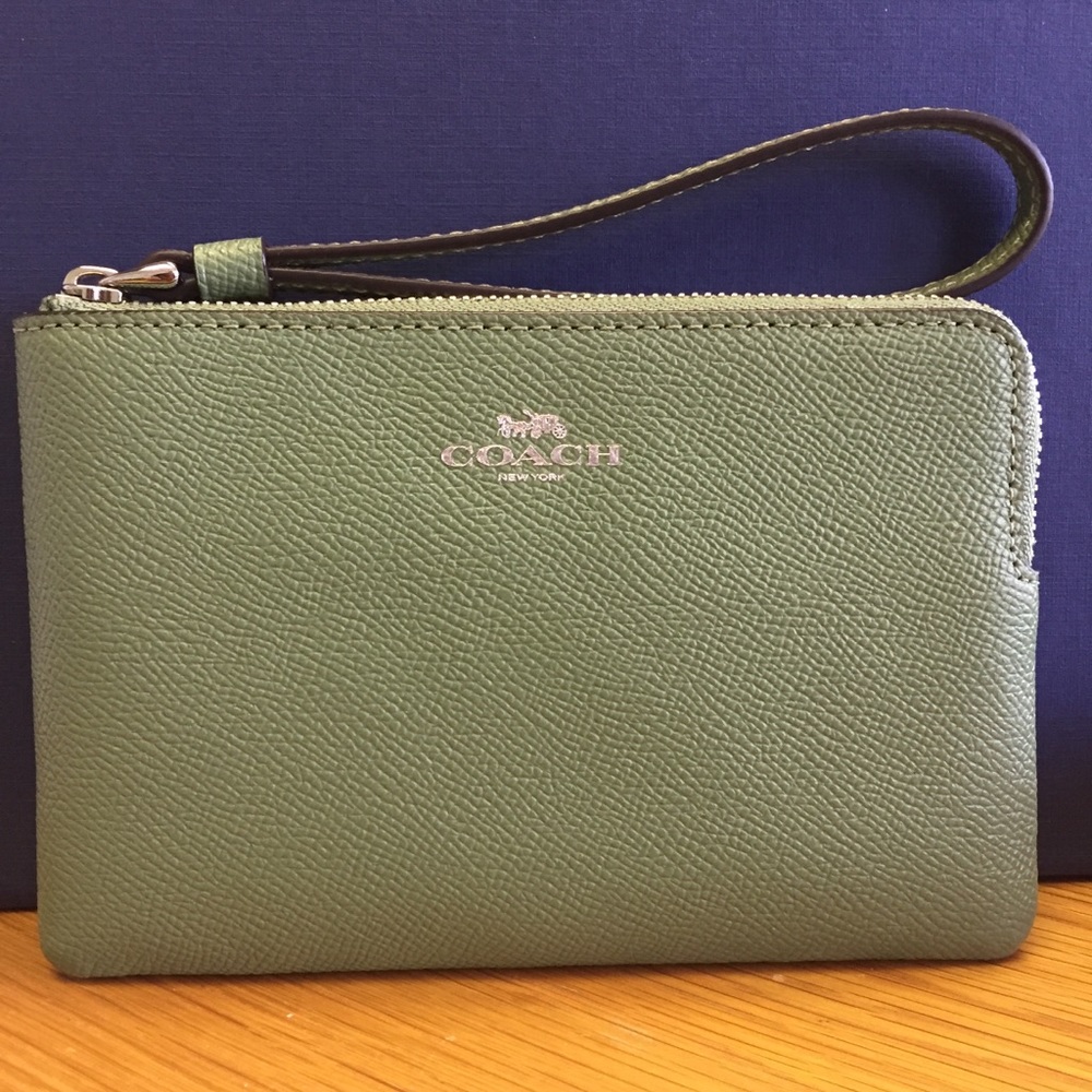 Coach Corner Zip Wristlet
